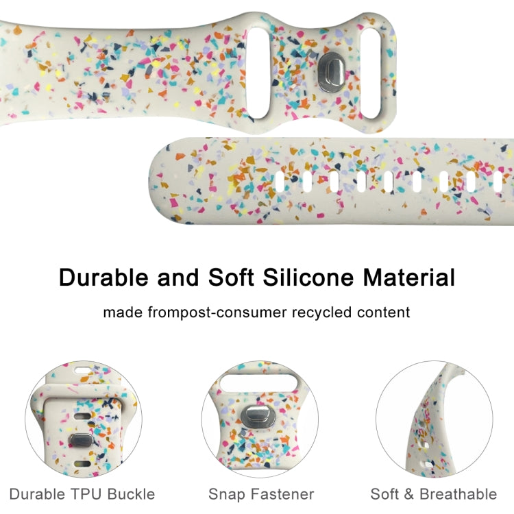 For Apple Watch Ultra 2 49mm Floral Silicone Watch Band(Starlight) by bashfashion