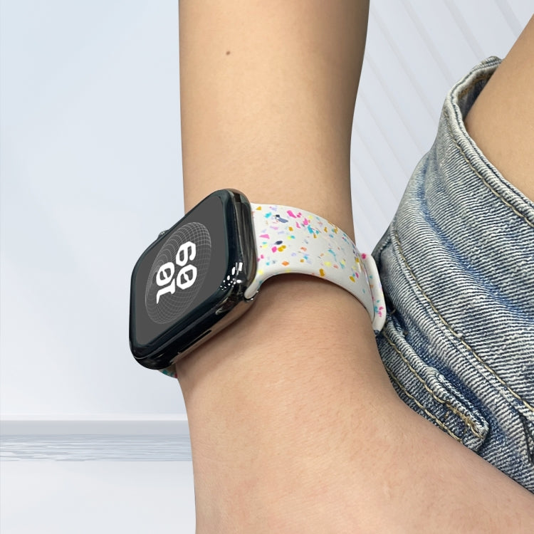 For Apple Watch Ultra 2 49mm Floral Silicone Watch Band(Starlight) by bashfashion