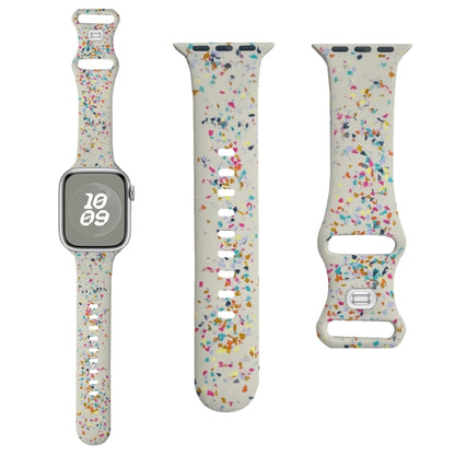 For Apple Watch Ultra 49mm Floral Silicone Watch Band(Starlight) by bashfashion