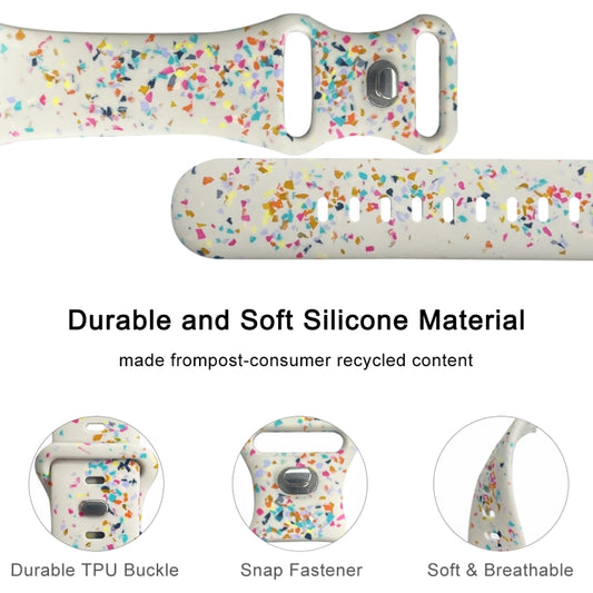 For Apple Watch Ultra 49mm Floral Silicone Watch Band(Starlight) by bashfashion