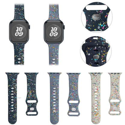 For Apple Watch Ultra 2 49mm Floral Silicone Watch Band(Blue) by bashfashion