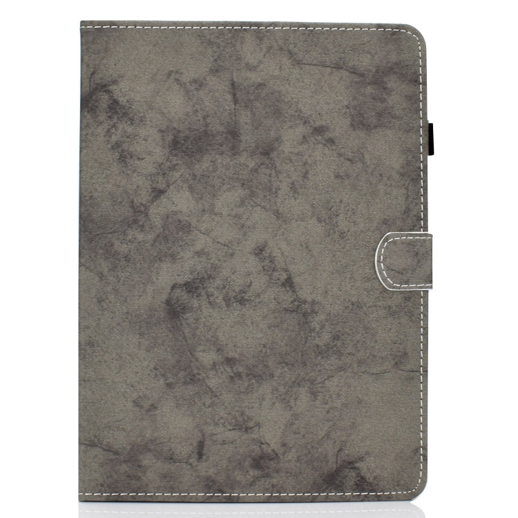 For Samsung Galaxy Tab A11 / A9 Marble Style Cloth Texture Smart Leather Tablet Case(Grey) by bashfashion