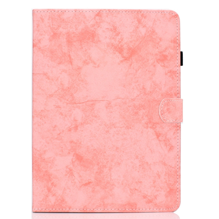 For Samsung Galaxy Tab A11+ / A9+ Marble Style Cloth Texture Smart Leather Tablet Case(Pink) by bashfashion