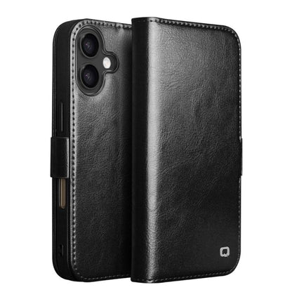 For iPhone 17 QIALINO Classic 103 Buckle Genuine Leather Phone Case(Black) by QIALINO