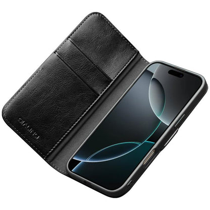 For iPhone 17 QIALINO Classic 103 Buckle Genuine Leather Phone Case(Black) by QIALINO