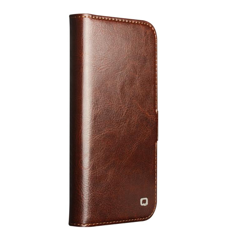 For iPhone 17 QIALINO Classic 103 Buckle Genuine Leather Phone Case(Brown) by QIALINO