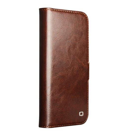 For iPhone 17 QIALINO Classic 103 Buckle Genuine Leather Phone Case(Brown) by QIALINO
