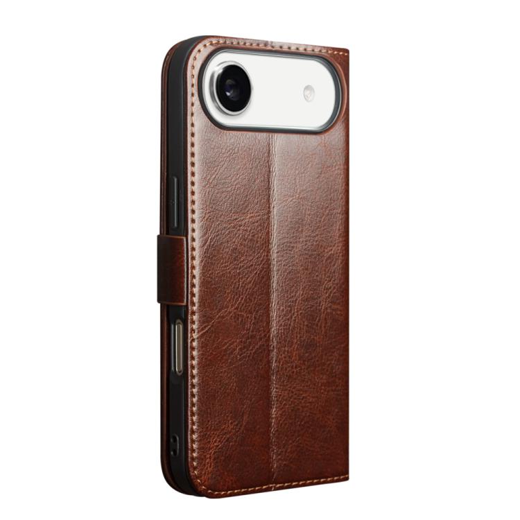 For iPhone Air QIALINO Classic 103 Buckle Genuine Leather Phone Case(Brown) by QIALINO