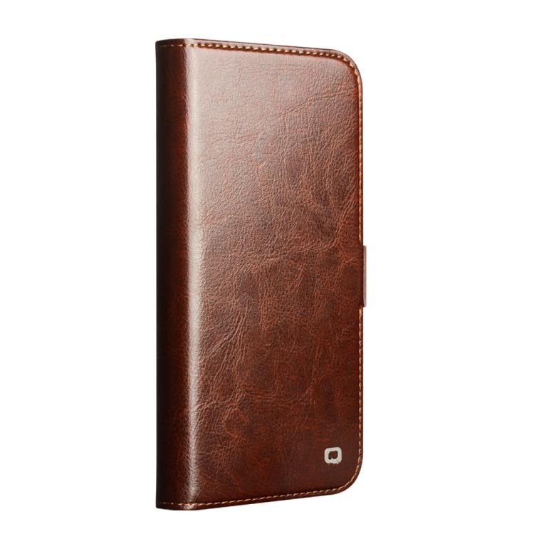For iPhone 17 Pro QIALINO Classic 103 Buckle Genuine Leather Phone Case(Brown) by QIALINO