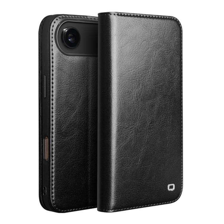 For iPhone 17 Air QIALINO Classic Genuine Leather Phone Case(Black) by QIALINO