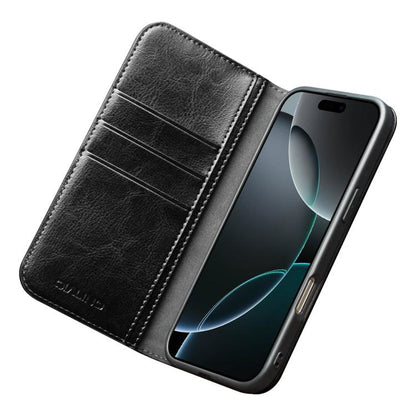 For iPhone 17 Pro QIALINO Classic Genuine Leather Phone Case(Black) by QIALINO