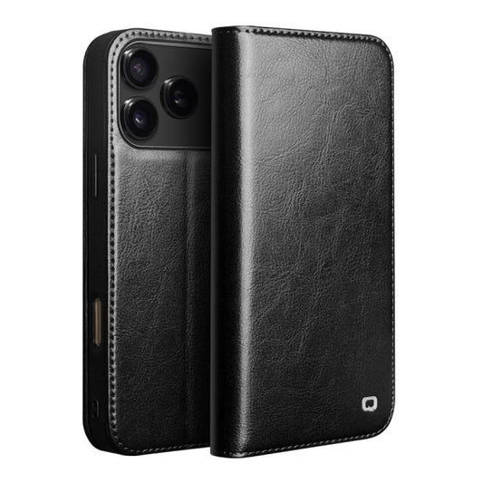 For iPhone 17 Pro Max QIALINO Classic Genuine Leather Phone Case(Black) by QIALINO