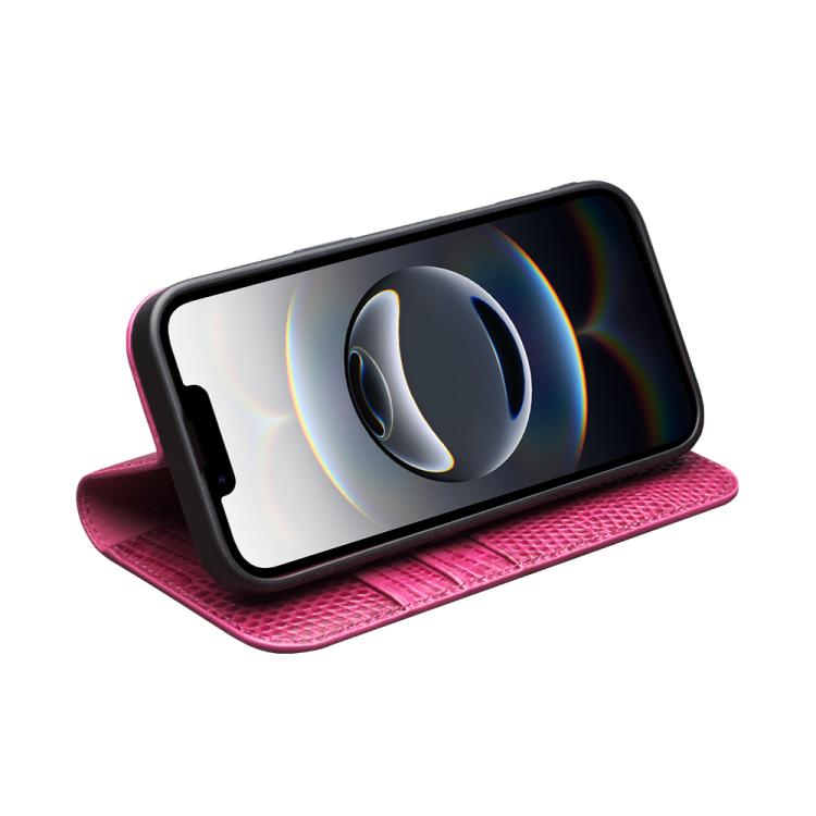 For iPhone Air QIALINO Little Crocodile Texture Genuine Leather Phone Case(Rose Red) by QIALINO