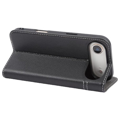 For iPhone Air GEBEI Top-grain Horizontal Flip Leather Phone Case(Black) by GEBEI