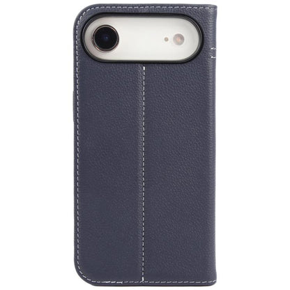 For iPhone Air GEBEI Top-grain Horizontal Flip Leather Phone Case(Blue) by GEBEI