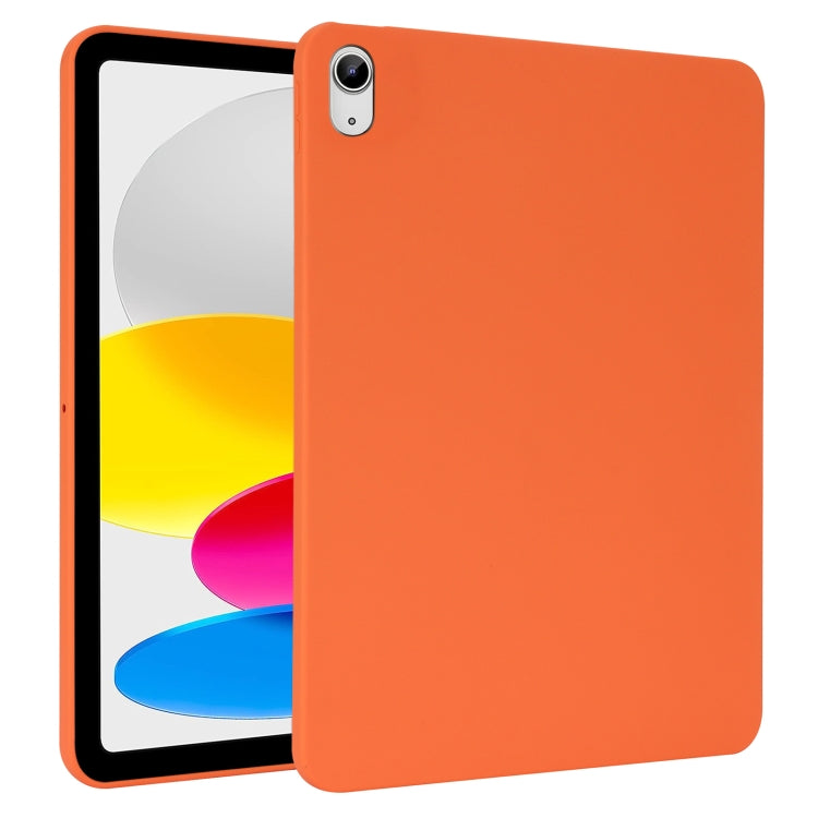 For iPad 2025 / 2022 Oil Spray Skin-friendly TPU Tablet Case(Orange) by bashfashion