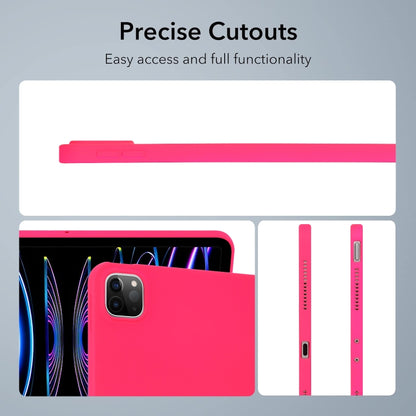 For iPad Air 11 2024 / 2025 Oil Spray Skin-friendly TPU Tablet Case(Rose Red) by bashfashion