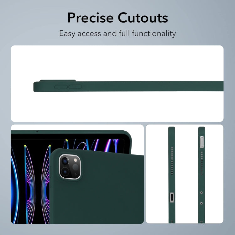 For iPad Pro 13 2025 / 2024 Oil Spray Skin-friendly TPU Tablet Case(Deep Green) by bashfashion