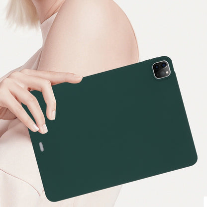 For iPad Pro 13 2025 / 2024 Oil Spray Skin-friendly TPU Tablet Case(Deep Green) by bashfashion