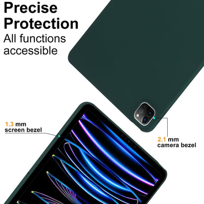 For iPad Pro 13 2025 / 2024 Oil Spray Skin-friendly TPU Tablet Case(Deep Green) by bashfashion