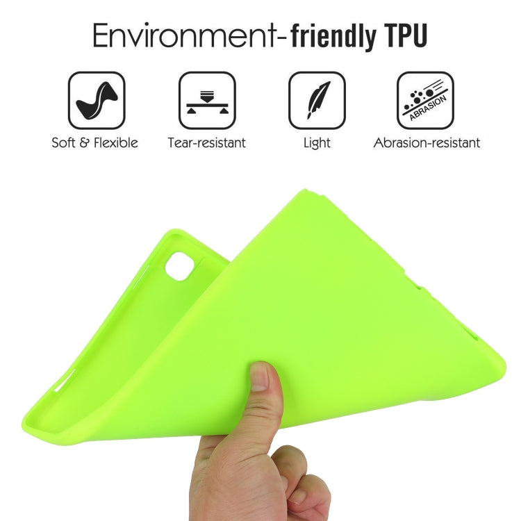 For Samsung Galaxy Tab A 8.0 2019 / T290 Oil Spray Skin-friendly TPU Tablet Case(Fluorescent Green) by bashfashion