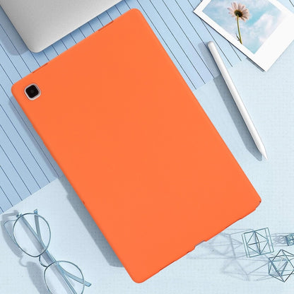 For Samsung Galaxy Tab A7 2020 / T500 Oil Spray Skin-friendly TPU Tablet Case(Orange) by bashfashion