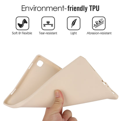 For Samsung Galaxy Tab A7 2020 / T500 Oil Spray Skin-friendly TPU Tablet Case(Milk White) by bashfashion