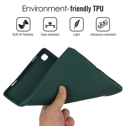 For Samsung Galaxy Tab A7 Lite / T220 Oil Spray Skin-friendly TPU Tablet Case(Deep Green) by bashfashion