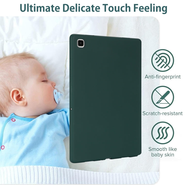 For Samsung Galaxy Tab A7 Lite / T220 Oil Spray Skin-friendly TPU Tablet Case(Deep Green) by bashfashion