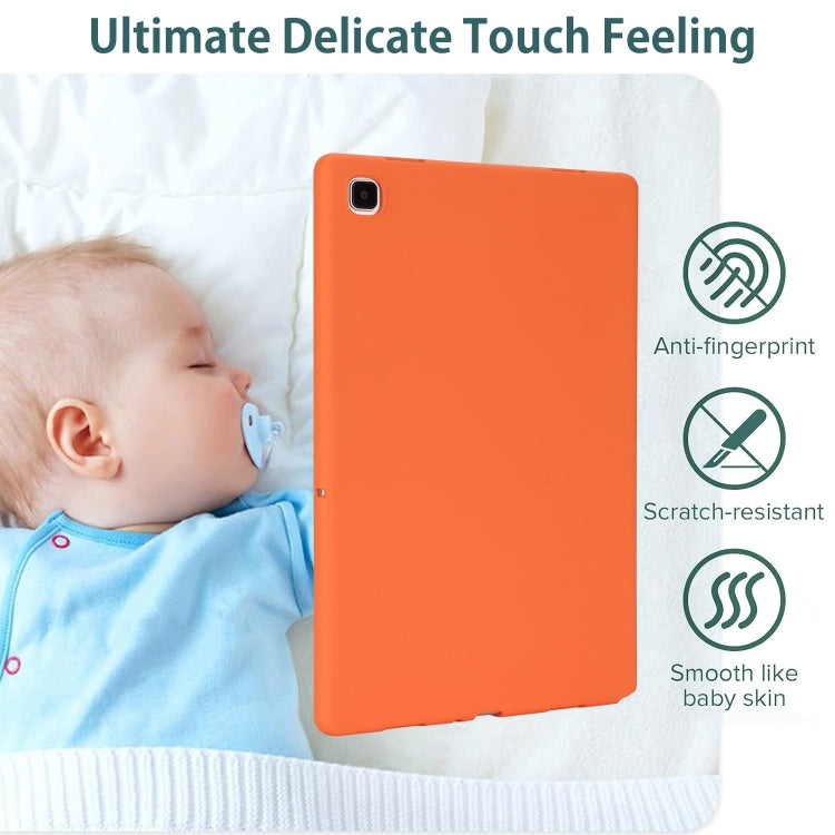 For Samsung Galaxy Tab S6 Lite P610 Oil Spray Skin-friendly TPU Tablet Case(Orange) by bashfashion