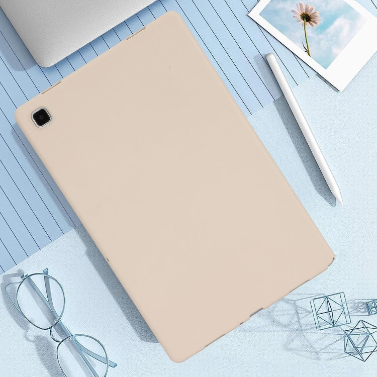 For Samsung Galaxy Tab S6 Lite P610 Oil Spray Skin-friendly TPU Tablet Case(Milk White) by bashfashion