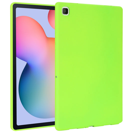 For Samsung Galaxy Tab S6 Lite P610 Oil Spray Skin-friendly TPU Tablet Case(Fluorescent Green) by bashfashion