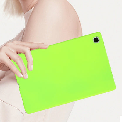 For Samsung Galaxy Tab S6 Lite P610 Oil Spray Skin-friendly TPU Tablet Case(Fluorescent Green) by bashfashion
