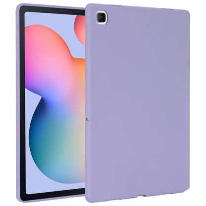 For Samsung Galaxy Tab S6 Lite P610 Oil Spray Skin-friendly TPU Tablet Case(Purple) by bashfashion