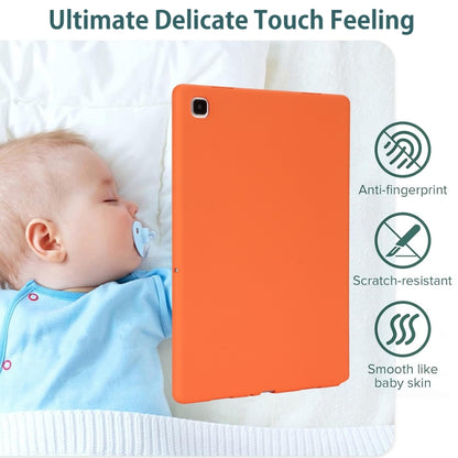 For Samsung Galaxy Tab S7 / S8 Oil Spray Skin-friendly TPU Tablet Case(Orange) by bashfashion