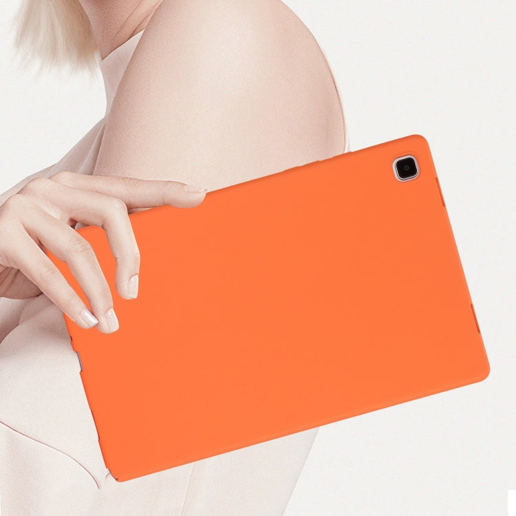 For Samsung Galaxy Tab S7 / S8 Oil Spray Skin-friendly TPU Tablet Case(Orange) by bashfashion