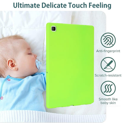 For Samsung Galaxy Tab S7 / S8 Oil Spray Skin-friendly TPU Tablet Case(Fluorescent Green) by bashfashion