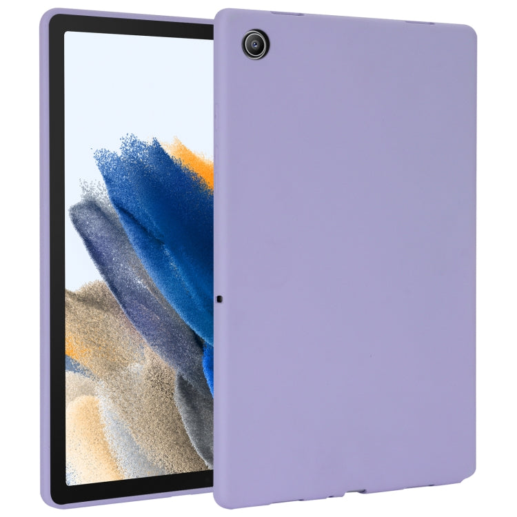 For Samsung Galaxy Tab A8 X200 Oil Spray Skin-friendly TPU Tablet Case(Purple) by bashfashion
