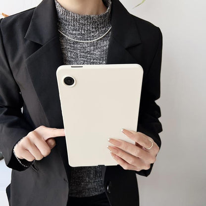 For Samsung Galaxy Tab A9 2023 X110-X115 Oil Spray Skin-friendly TPU Tablet Case(Milk White) by bashfashion