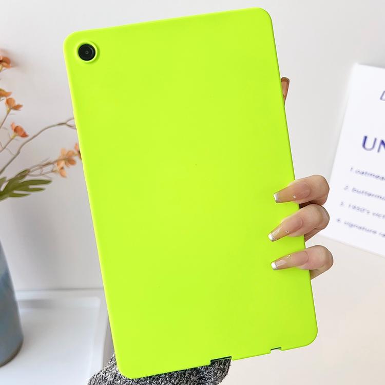 For Samsung Galaxy Tab A9 2023 X110-X115 Oil Spray Skin-friendly TPU Tablet Case(Fluorescent Green) by bashfashion