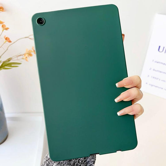 For Samsung Galaxy Tab A9+ 2023 X210 Oil Spray Skin-friendly TPU Tablet Case(Deep Green) by bashfashion