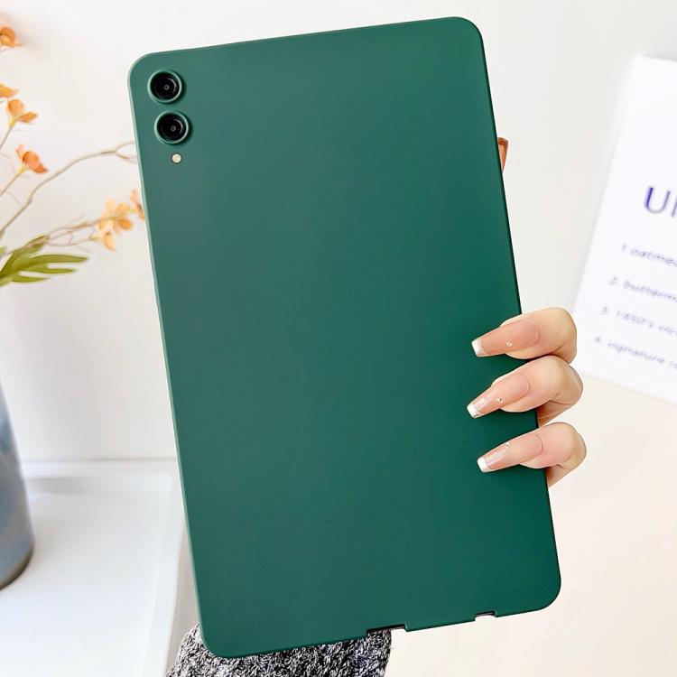 For Samsung Galaxy Tab S9+ / S9 FE+ / S10+ Oil Spray Skin-friendly TPU Tablet Case(Deep Green) by bashfashion