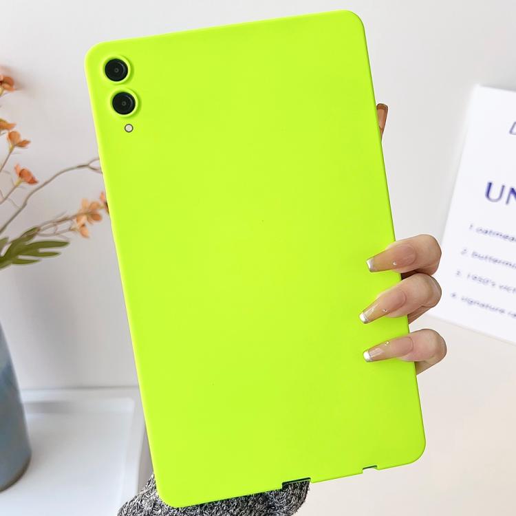 For Samsung Galaxy Tab S9+ / S9 FE+ / S10+ Oil Spray Skin-friendly TPU Tablet Case(Fluorescent Green) by bashfashion