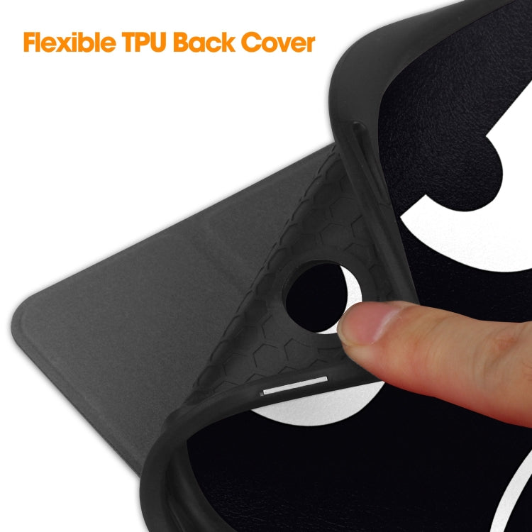 For Samsung Galaxy Tab A9+ Painted 3-folding Holder TPU Smart Leather Tablet Case(Big Eye) by bashfashion