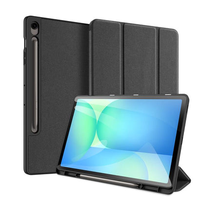 For Samsung Galaxy Tab S10 FE+ DUX DUCIS Domo Series Magnetic Flip Leather Tablet Case(Black) by DUX DUCIS