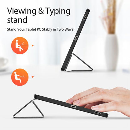 For Samsung Galaxy Tab S10 FE+ DUX DUCIS Domo Series Magnetic Flip Leather Tablet Case(Black) by DUX DUCIS