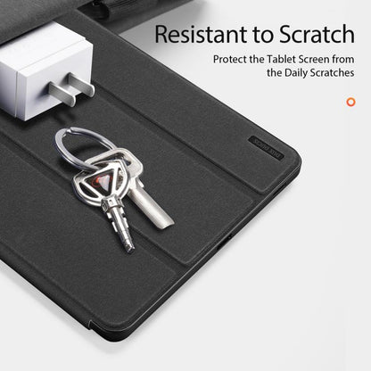For Samsung Galaxy Tab S10 FE+ DUX DUCIS Domo Series Magnetic Flip Leather Tablet Case(Black) by DUX DUCIS