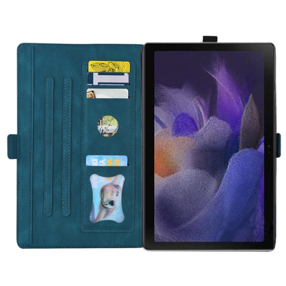 For Samsung Galaxy Tab A9+ / A11+ Love Butterfly Embossed Leather Tablet Case(Blue) by bashfashion