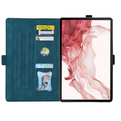 For Samsung Galaxy Tab S9 FE Love Butterfly Embossed Leather Tablet Case(Blue) by bashfashion