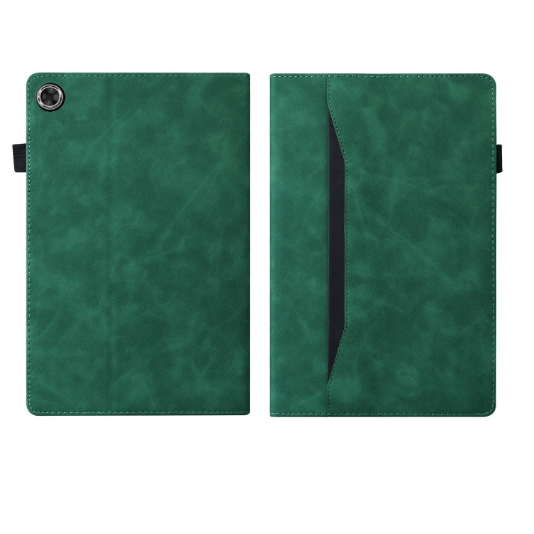 For Samsung Galaxy Tab A9+ / A11+ Splicing Shockproof Leather Tablet Case(Green) by bashfashion
